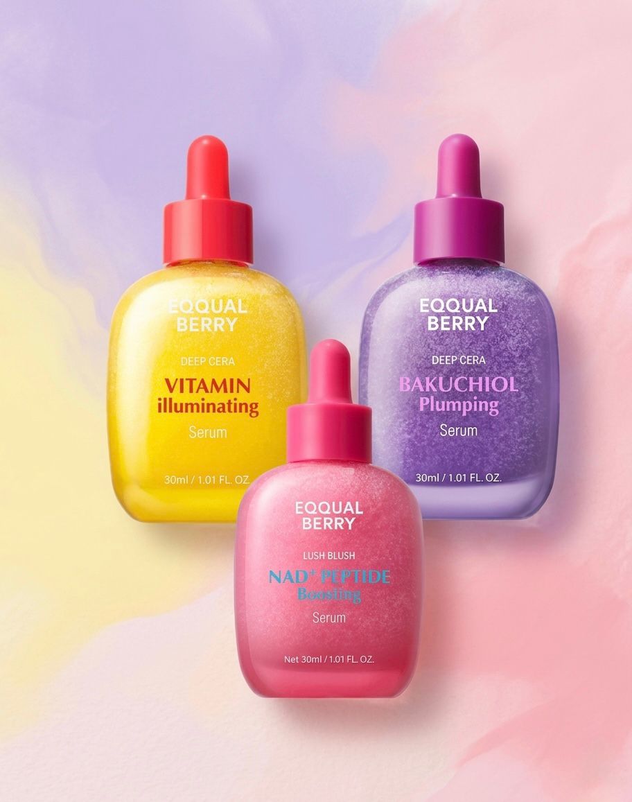 EQQUALBERRY Glow Serum Trio — Complete Anti-Aging Routine